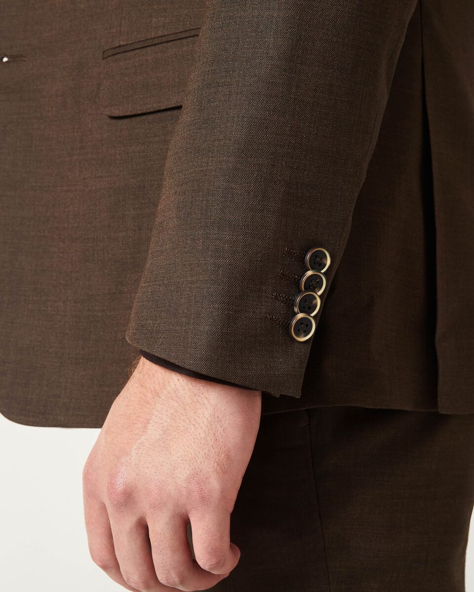Mens Chocolate Tailored Suit Jacket